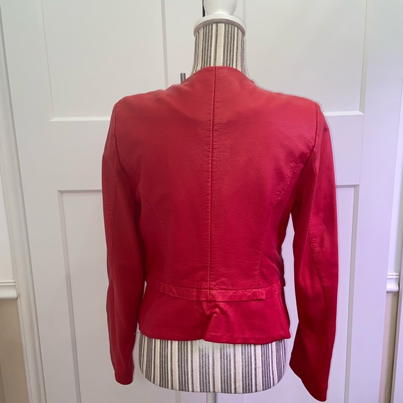 Black Rivet Beautiful Red Faux Leather Jacket. - Picture 4 of 9